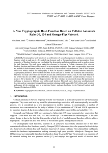 A New Cryptographic Hash Function Based on Cellular Automata Norziana Jamil