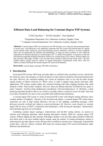 Efficient Data Load Balancing for Constant Degree P2P Systems YANG XiaoXiao