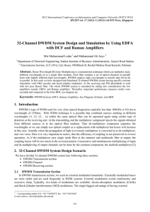 32-Channel DWDM System Design and Simulation by Using EDFA