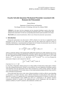 Exactly Solvable Quantum Mechanical Potentials Associated with Romanovski Polynomials
