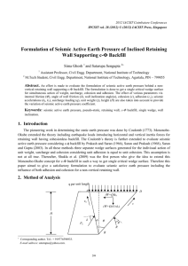 Formulation of Seismic Active Earth Pressure of Inclined Retaining Sima Ghosh