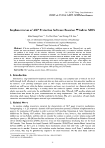 Implementation of ARP Protection Software Based on Windows NDIS Shin-Shung Chen