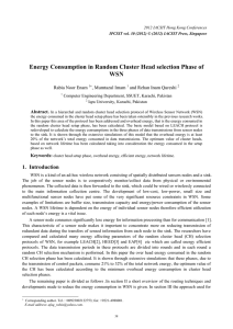 Energy Consumption in Random Cluster Head selection Phase of WSN