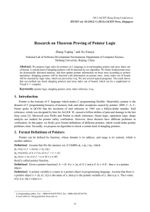 Research on Theorem Proving of Pointer Logic Zhang Yuping and Xu Xiaoyu