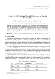 A Study on EMI Shielding Material Effectiveness for Building Construction S.P Chew