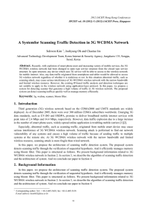 A Systemfor Scanning Traffic Detection in 3G WCDMA Network Sekwon Kim