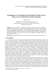 Development of a Technology for Knowledge Evolution Course Discovery Yuh-Jen Chen