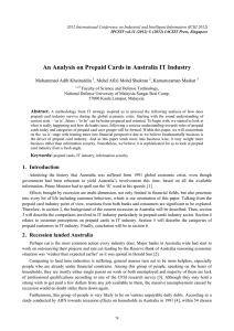 An Analysis on Prepaid Cards in Australia IT Industry