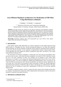 Area Efficient Pipelined Architecture For Realization of FIR Filter V.Sudhakar , N.S.Murthy