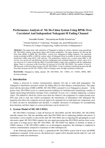 Performance Analysis of  Mc Ds-Cdma System Using BPSK Over