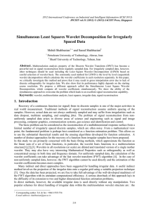 Simultaneous Least Squares Wavelet Decomposition for Irregularly Spaced Data  Mehdi Shahbazian