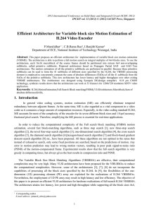 Efficient Architecture for Variable block size Motion Estimation of