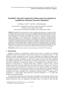 Nanofluid’s Thermal Conductivity Enhancement Investigation by Equilibrium Molecular Dynamics Simulation