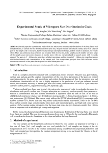 Experimental Study of Micropore Size Distribution in Coals