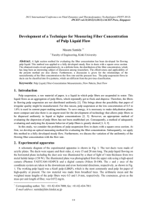 Development of a Technique for Measuring Fiber Concentration  Masaru Sumida