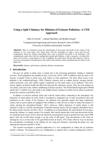 Using a Split Chimney for Dilution of Exhaust Pollution: A... Approach