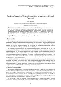 Verifying Semantic of System Composition for an Aspect-Oriented Approach Paniti  Netinant Abstract.