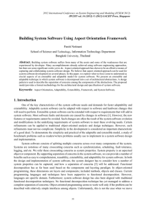 Building System Software Using Aspect Orientation Framework Paniti Netinant