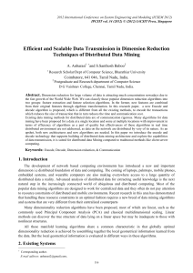 Efficient and Scalable Data Transmission in Dimension Reduction A. Anbarasi