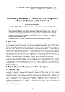 Understanding the Influence of Individual Values on Management of