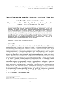 Textual Conversation Agent for Enhancing Attraction in E-Learning Xuetao Mao