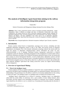 The analysis of Intelligent Agent-based data mining in the railway