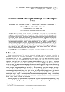 Innovative Tourist Route Assignment through It Based Navigation System