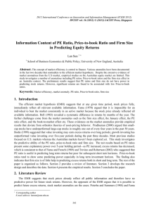 Information Content of PE Ratio, Price-to-book Ratio and Firm Size