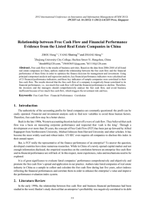 Relationship between Free Cash Flow and Financial Performance