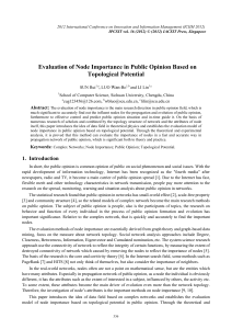 Evaluation of Node Importance in Public Opinion Based on Topological Potential Wan