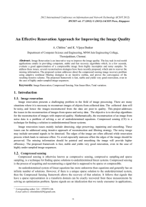 An Effective Renovation Approach for Improving the Image Quality A. Chithra Abstract.
