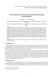 A New Framework for Real-time Hand Gesture Detection and Recognition J. Geethapriya