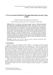 A Novel Assessment Model for Managing Information Security Using COBIT