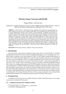 Wireless Sensor Network with DCDD Gitanjali Shinde and Swati Joshi