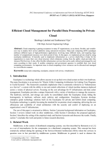 Efficient Cloud Management for Parallel Data Processing In Private Cloud