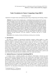 Node Circulation in Cluster Computing Using ORCS  S.M.Krishna Ganesh Abstract.