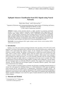 Epileptic Seizures Classification from EEG Signals using Neural Networks Shaik.Jakeer Husain and K.Srinivasa.Rao