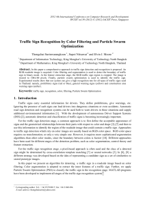 Traffic Sign Recognition by Color Filtering and Particle Swarm Optimization Thongchai Surinwarangkoon