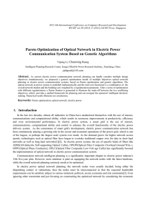 Pareto Optimization of Optical Network in Electric Power