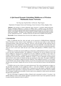 A QoS-based Dynamic Scheduling Middleware of Wireless Multimedia Sensor Networks chun