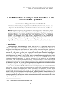 A Novel Chaotic Vision Modeling for Mobile Robots based on... Dimensional Chaos Optimization Saeed Toosizadeh