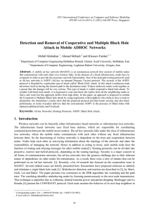 Detection and Removal of Cooperative and Multiple Black Hole Mehdi Medadian