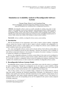 Simulation on Availability Analysis of Reconfigurable Software Systems