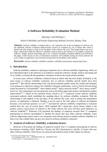 A Software Reliability Evaluation Method Qiuying Li and Haifeng Li  Abstract.