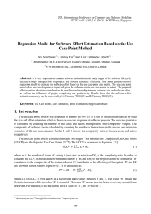 Regression Model for Software Effort Estimation Based on the Use