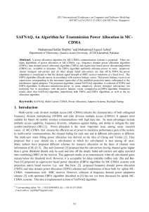 SAFNAQ, An Algorithm for Transmission Power Allocation in MC- CDMA