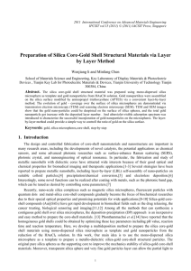 Preparation of Silica Core-Gold Shell Structural Materials via Layer