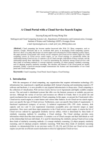 A Cloud Portal with a Cloud Service Search Engine