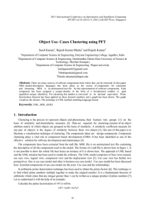 Object Use- Cases Clustering using PFT Sunil Kumar , Rajesh Kumar Bhatia