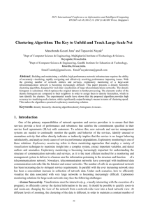 Clustering Algorithm: The Key to Unfold and Track Large Scale... Manobendu Kesari Jena and Tapaswini Nayak
